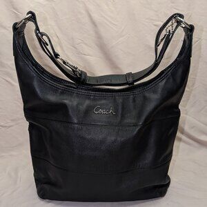 VINTAGE COACH Black Leather Hobo Bag – Y2K Script Logo